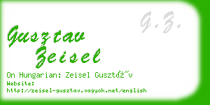 gusztav zeisel business card